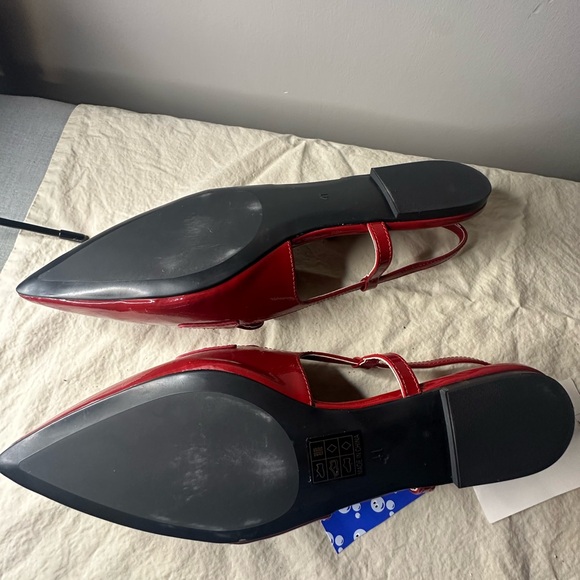 Cider Red Patent Slingback Loafers - Picture 4 of 4